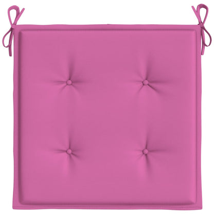 Tuinstoelkussens 4 st 40x40x3 cm stof roze 4 40 x 40 x 3 cm Roze