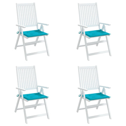 Tuinstoelkussens 4 st 40x40x3 cm stof turquoise