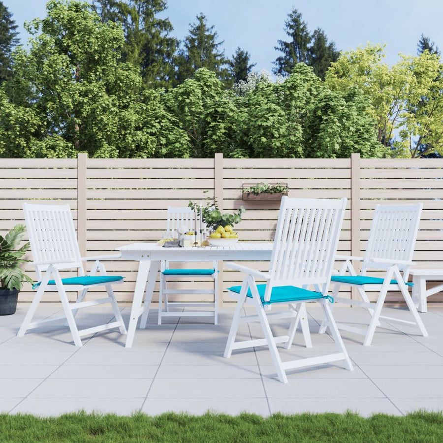 Tuinstoelkussens 4 st 40x40x3 cm stof turquoise