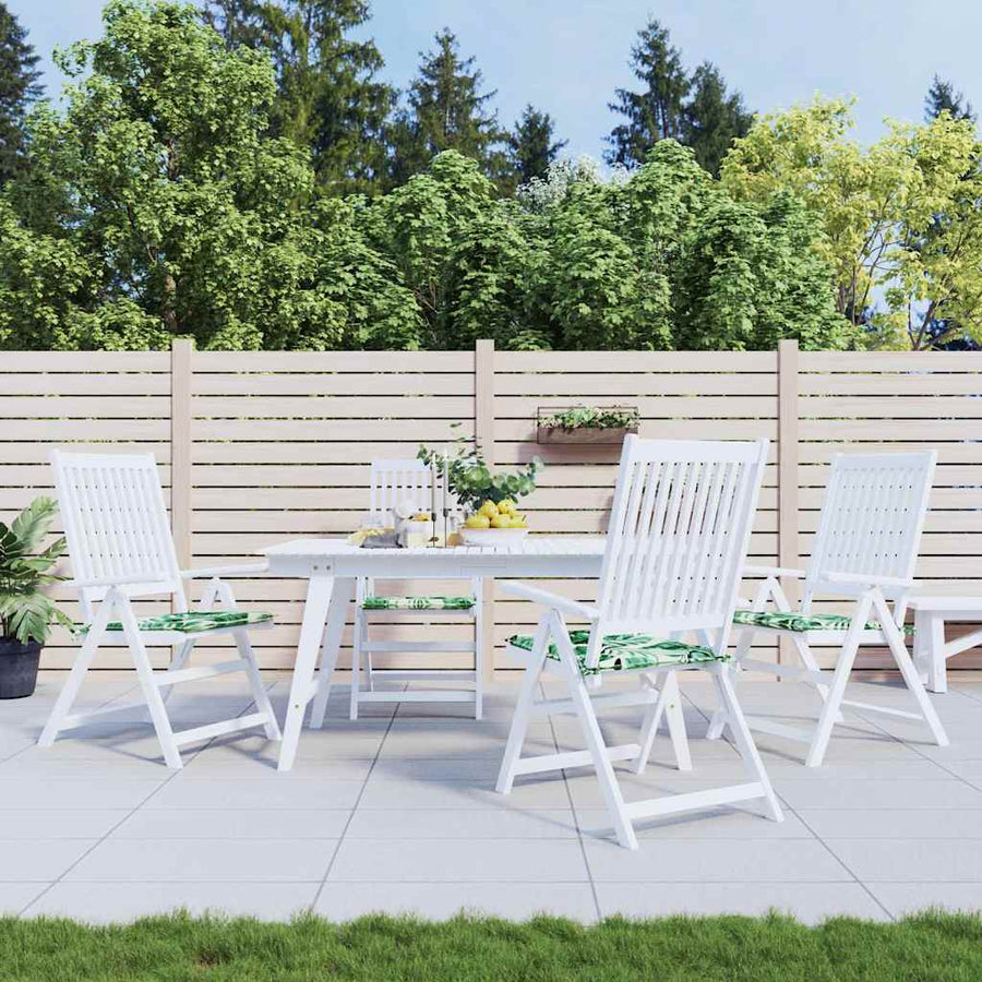 Stoelkussens 4 pcs Bladpatroon 50 x 50 x 4 cm Oxford stof