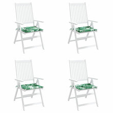 Stoelkussens 4 pcs Bladpatroon 50 x 50 x 4 cm Oxford stof