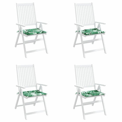 Stoelkussens 4 pcs Bladpatroon 50 x 50 x 4 cm Oxford stof