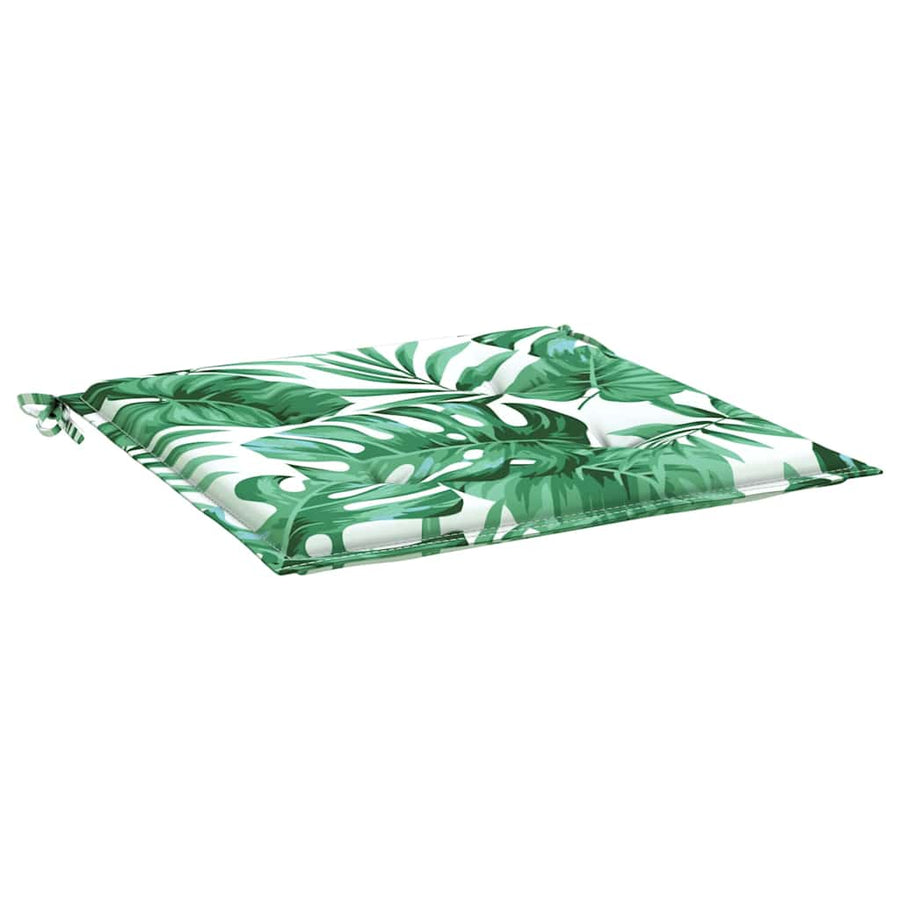 Stoelkussens 4 pcs Bladpatroon 50 x 50 x 4 cm Oxford stof