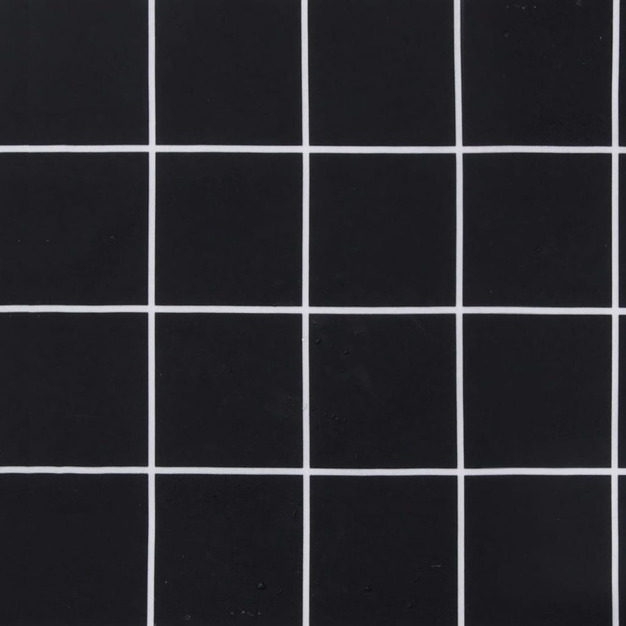 Tuinstoelkussens 2 st ruitpatroon 50x50x3 cm stof zwart