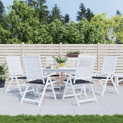 Tuinstoelkussens 6 stuks zwart ruitpatroon 50x50x3 cm