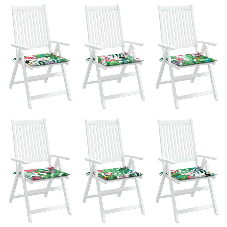 Stoelkussens 6 pcs Multikleur 50 x 50 x 4 cm Oxford Stof