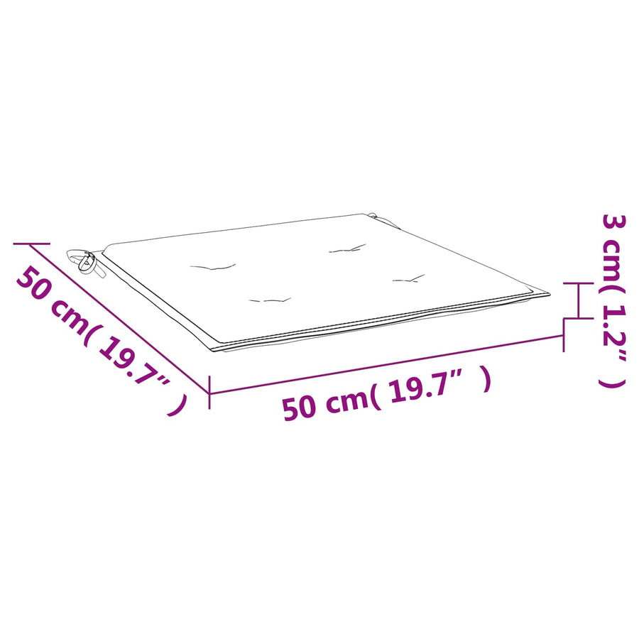 Stoelkussens 6 pcs Multikleur 50 x 50 x 4 cm Oxford Stof