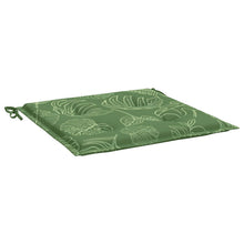 Stoelkussens 4 pcs Groen en Wit 50 x 50 x 4 cm Oxford Stof
