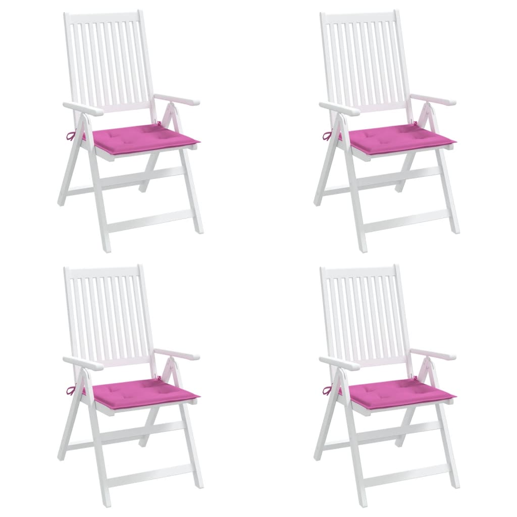 Tuinstoelkussens 4 st 50x50x3 cm stof roze 4 50 x 50 x 3 cm Roze