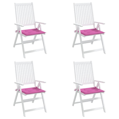 Tuinstoelkussens 4 st 50x50x3 cm stof roze 4 50 x 50 x 3 cm Roze