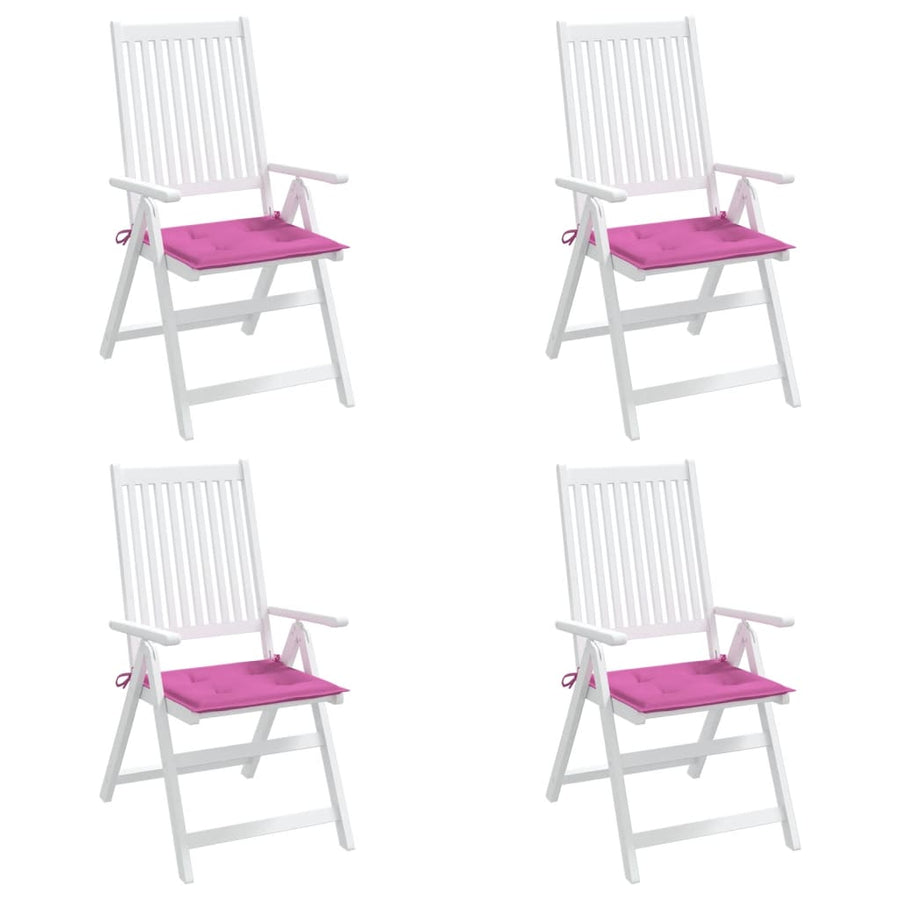 Tuinstoelkussens 4 st 50x50x3 cm stof roze 4 50 x 50 x 3 cm Roze