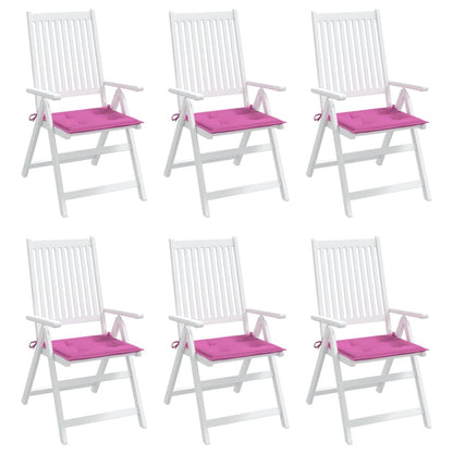 Tuinstoelkussens 6 st 50x50x3 cm stof roze 6 50 x 50 x 3 cm Roze