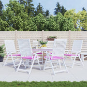 Tuinstoelkussens 6 st 50x50x3 cm roze