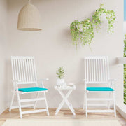 Tuinstoelkussens stof turquoise 2 stuks