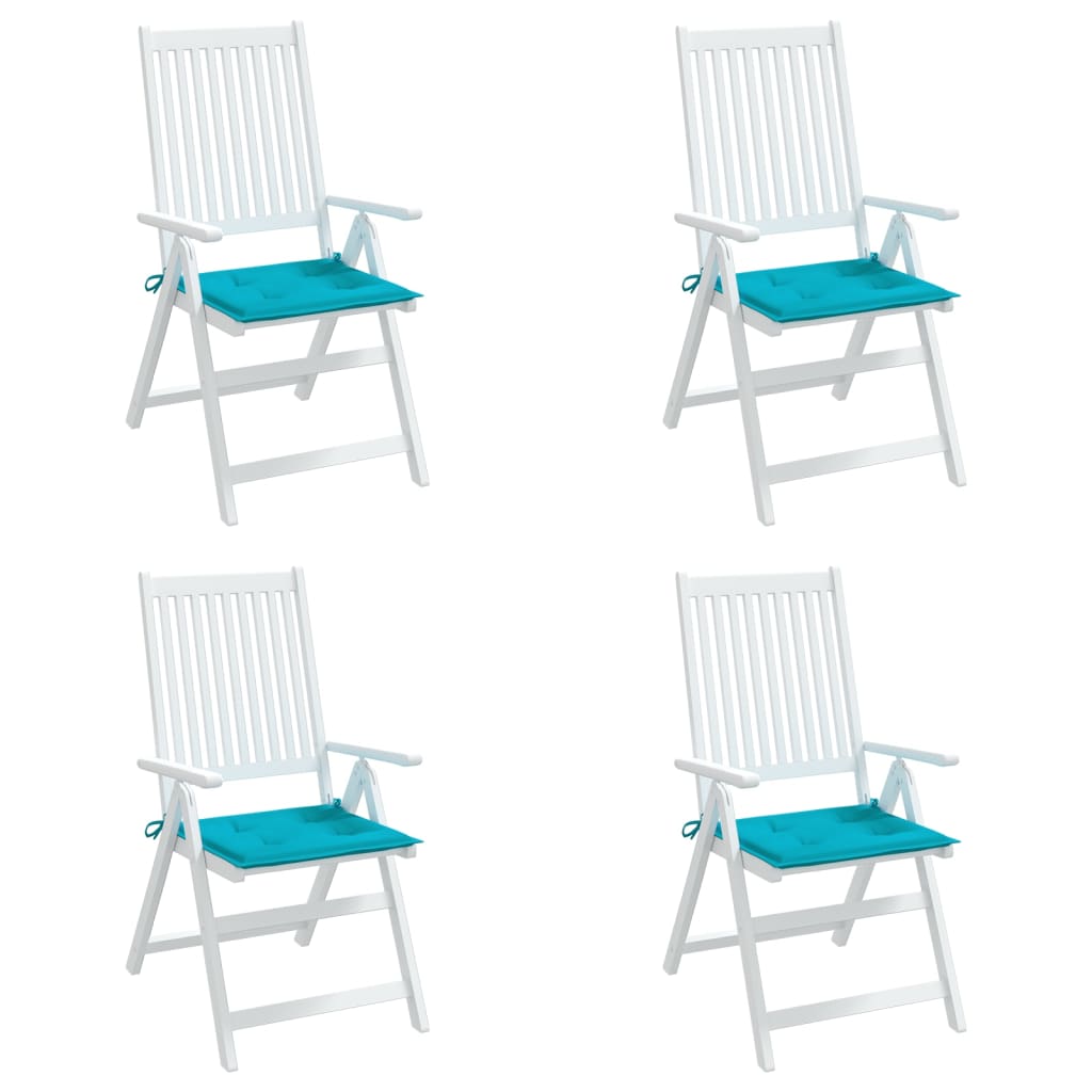 Tuinstoelkussens 4 st 50x50x3 cm stof turquoise 4 50 x 50 x 3 cm Turquoise