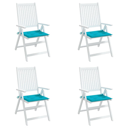 Tuinstoelkussens 4 st 50x50x3 cm stof turquoise 4 50 x 50 x 3 cm Turquoise