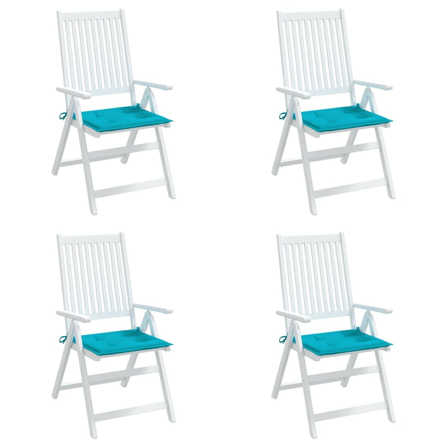 Tuinstoelkussens 4 st 50x50x3 cm stof turquoise 4 50 x 50 x 3 cm Turquoise