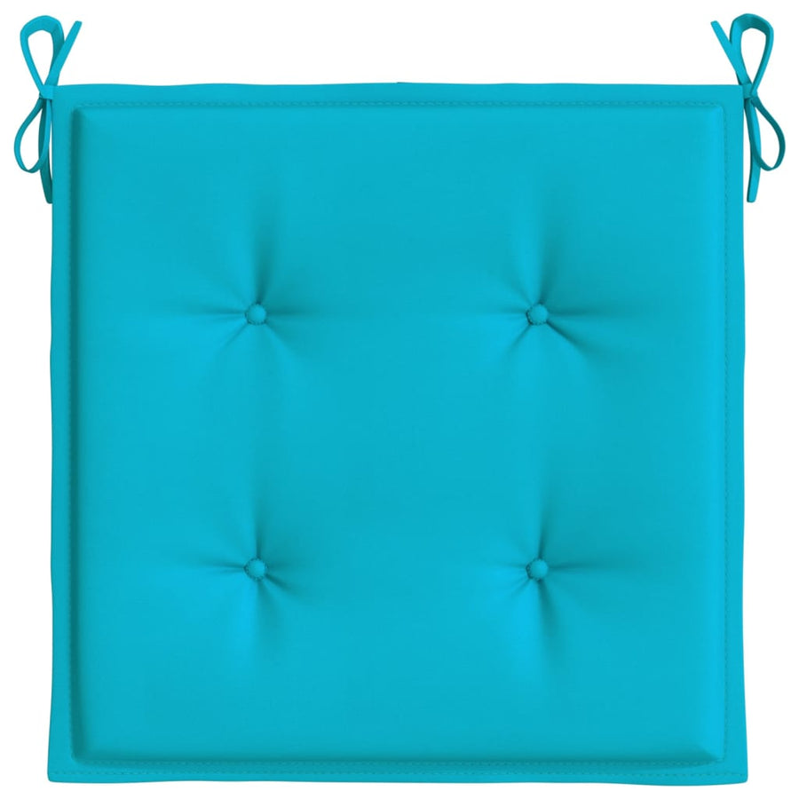Tuinstoelkussens 4 st 50x50x3 cm stof turquoise 4 50 x 50 x 3 cm Turquoise