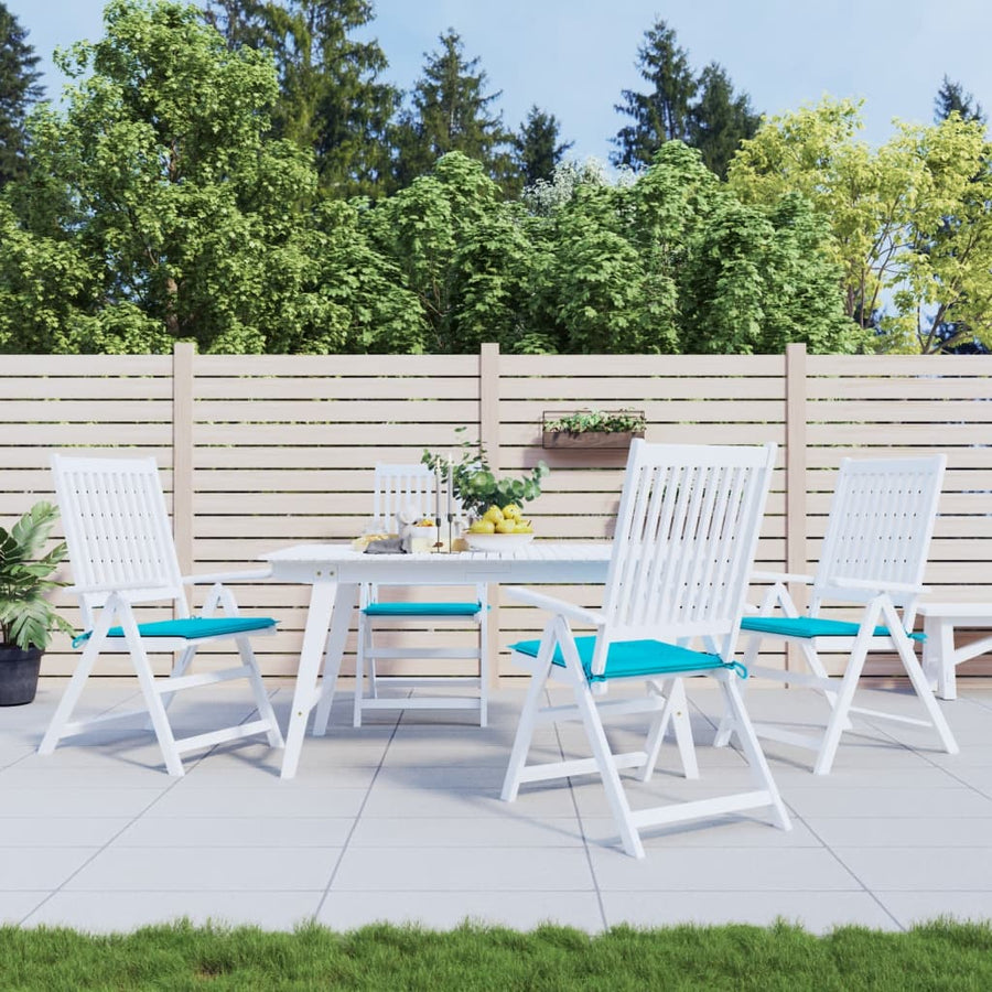 Tuinstoelkussens 4 st 50x50x3 cm stof turquoise 4 50 x 50 x 3 cm Turquoise