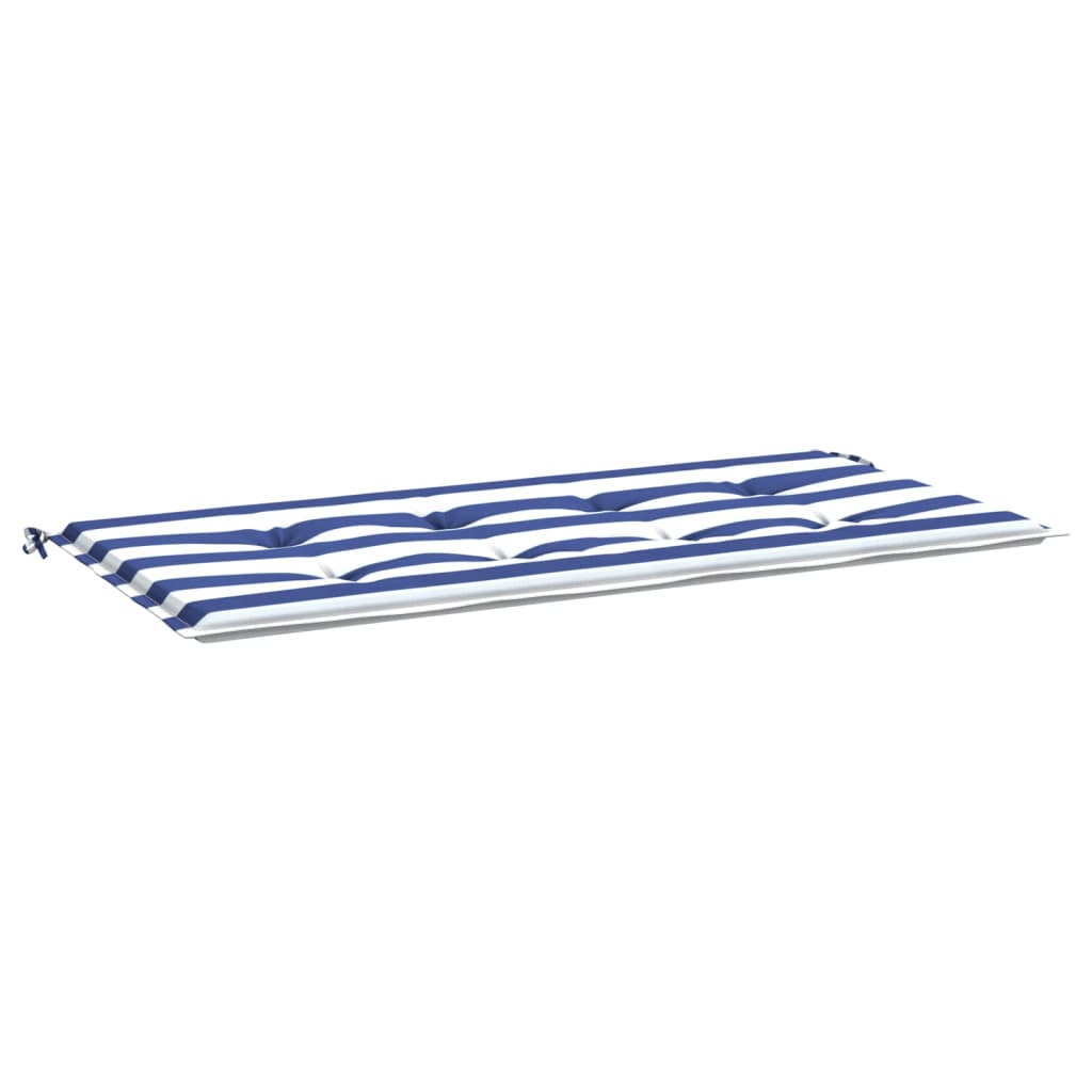 Tuinbankkussen gestreept 100x50x3 cm oxford stof wit en blauw 100 x 50 x 3 cm Blauw en wit