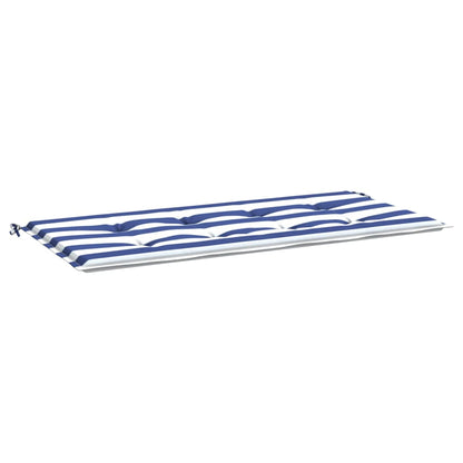 Tuinbankkussen gestreept 100x50x3 cm oxford stof wit en blauw 100 x 50 x 3 cm Blauw en wit