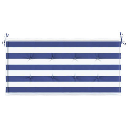 Tuinbankkussen gestreept 100x50x3 cm oxford stof wit en blauw 100 x 50 x 3 cm Blauw en wit