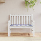 Tuinbankkussen gestreept 100x50x3 cm oxford stof wit en blauw 100 x 50 x 3 cm Blauw en wit