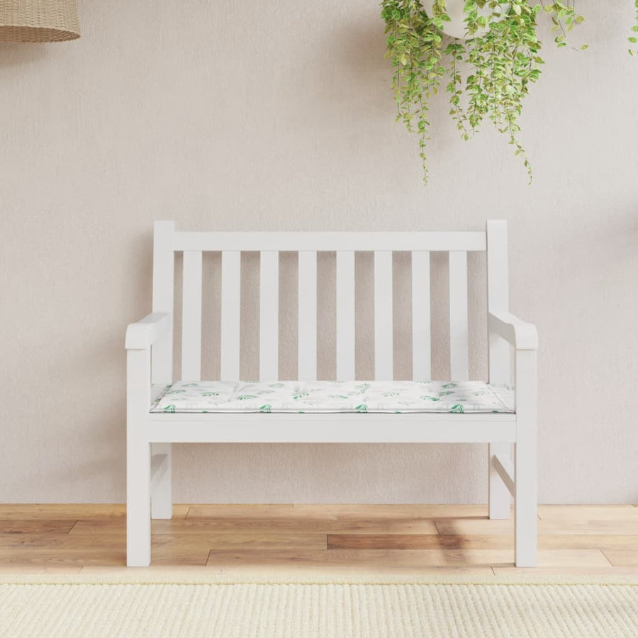 Tuinbankkussen 100x50x3 cm oxford stof bladpatroon