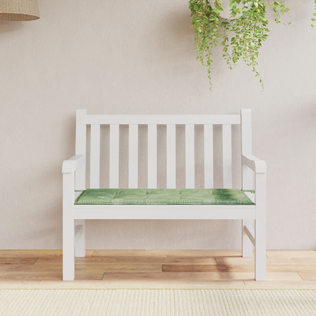Tuinbankkussen 100x50x3 cm oxford stof bladpatroon 100 x 50 x 3 cm Bladontwerp