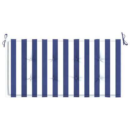 Tuinbankkussen Gestreept Oxford Stof En 120 x 50 x 3 cm Blauw en wit