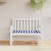 Tuinbankkussen gestreept 120x50x4 cm wit blauw