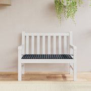 Tuinbankkussen 120x50x4 cm ruitpatroon zwart