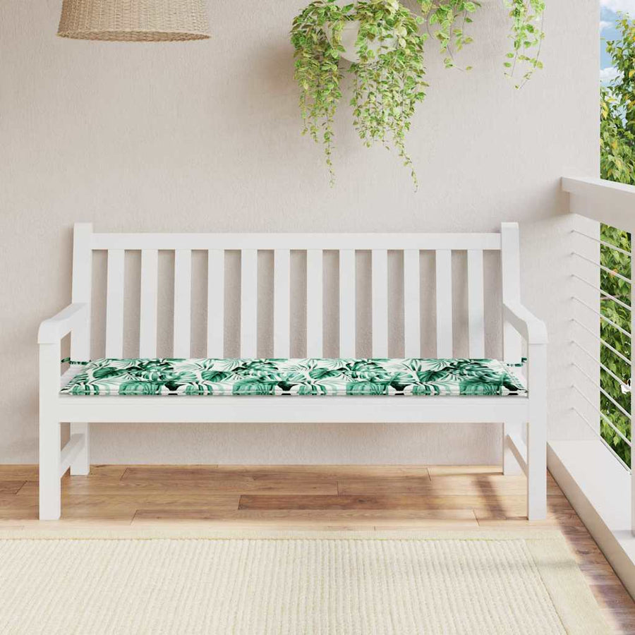 Bankkussen Blad Bladpatroon 150 x 50 x 3 cm Oxford Stof
