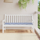 Tuinbankkussen gestreept 150x50x3 cm oxford stof wit en blauw 150 x 50 x 3 cm Blauw en wit