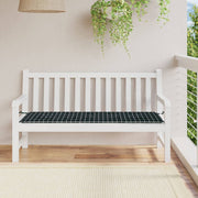 Tuinbankkussen ruitpatroon 150x50x3 cm zwart