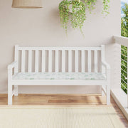 Tuinbankkussen 150x50x3 cm bladpatroon wit groen