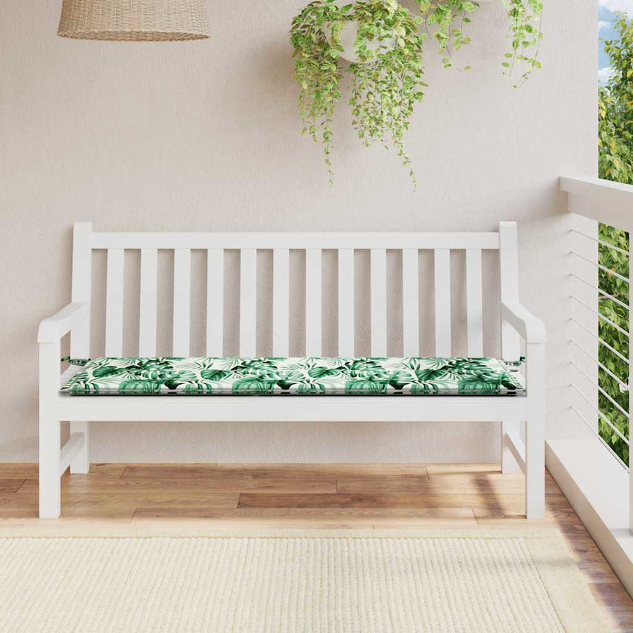 Bankkussen Blad Bladpatroon 200 x 50 x 3 cm Oxford Stof