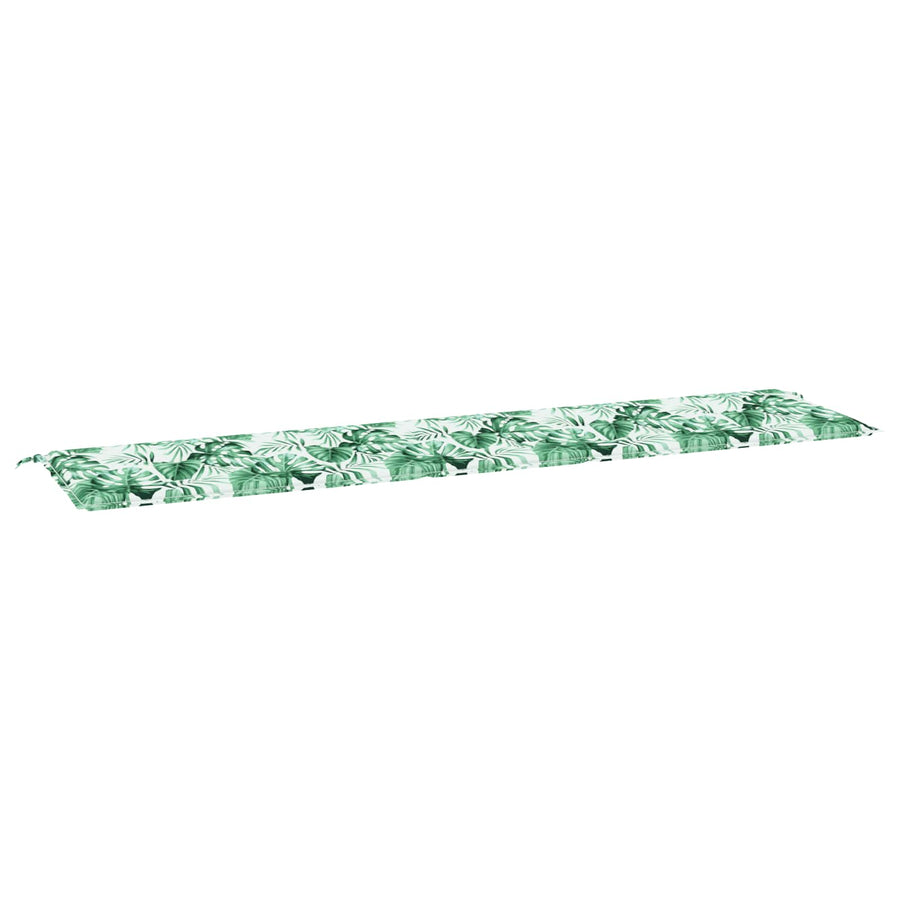 Bankkussen Blad Bladpatroon 200 x 50 x 3 cm Oxford Stof