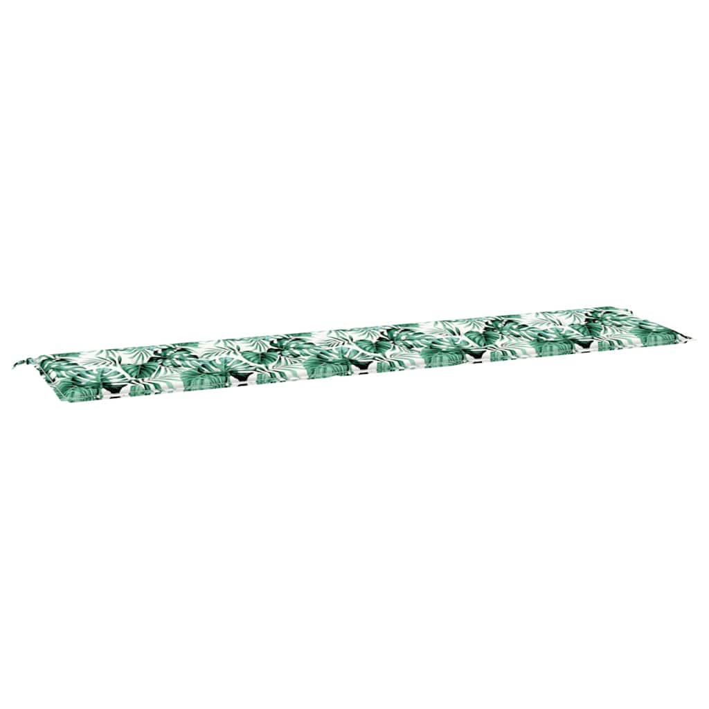 Bankkussen Blad Bladpatroon 200 x 50 x 3 cm Oxford Stof