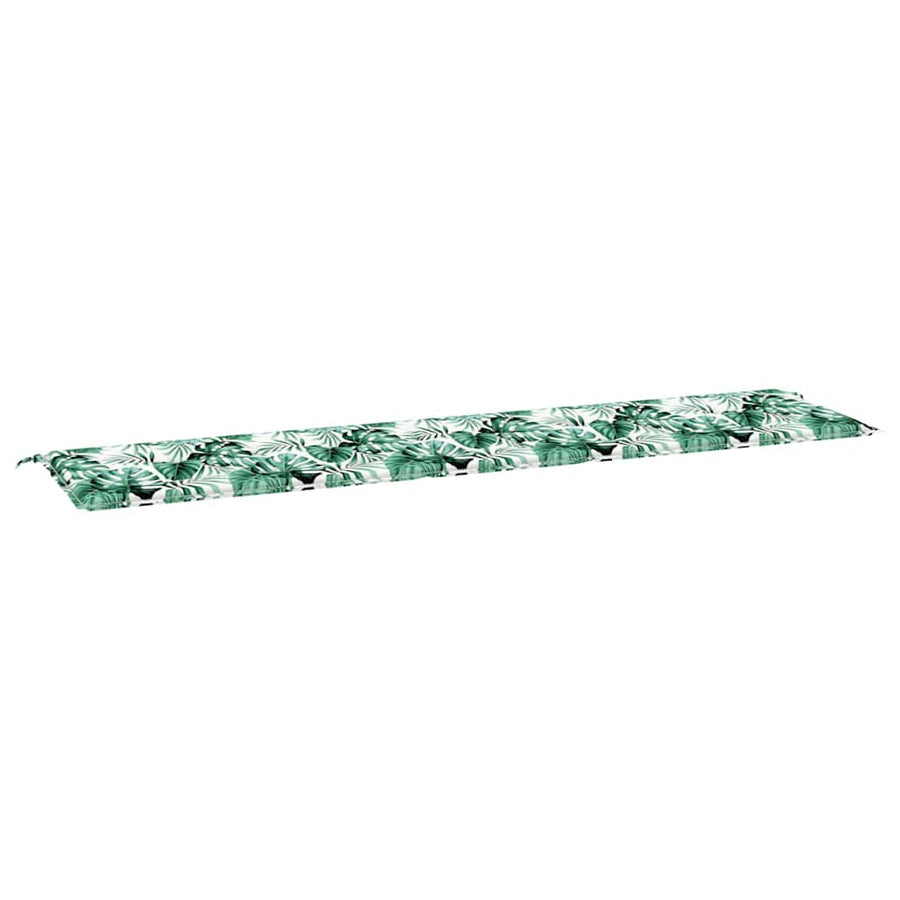 Bankkussen Blad Bladpatroon 200 x 50 x 3 cm Oxford Stof