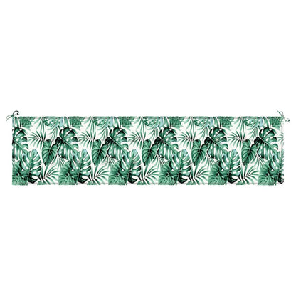 Bankkussen Blad Bladpatroon 200 x 50 x 3 cm Oxford Stof