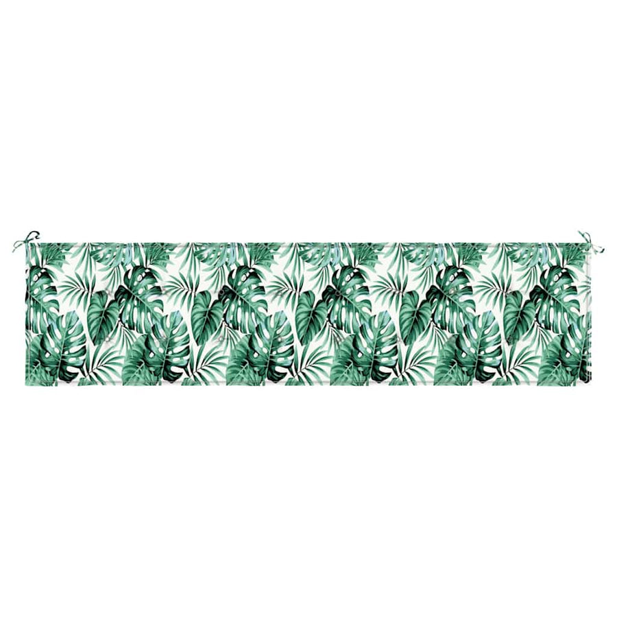 Bankkussen Blad Bladpatroon 200 x 50 x 3 cm Oxford Stof