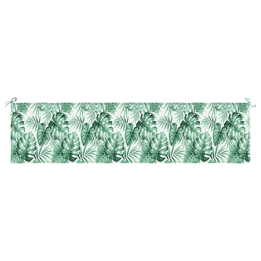 Bankkussen Blad Bladpatroon 200 x 50 x 3 cm Oxford Stof
