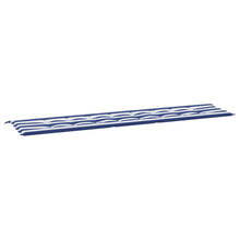 Tuinbankkussen gestreept 200x50x3 cm stof wit en blauw 200 x 50 x 3 cm Blauw en wit