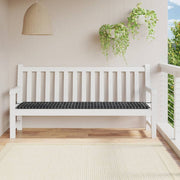 Tuinbankkussen 200x50x4 cm stof zwart ruitpatroon