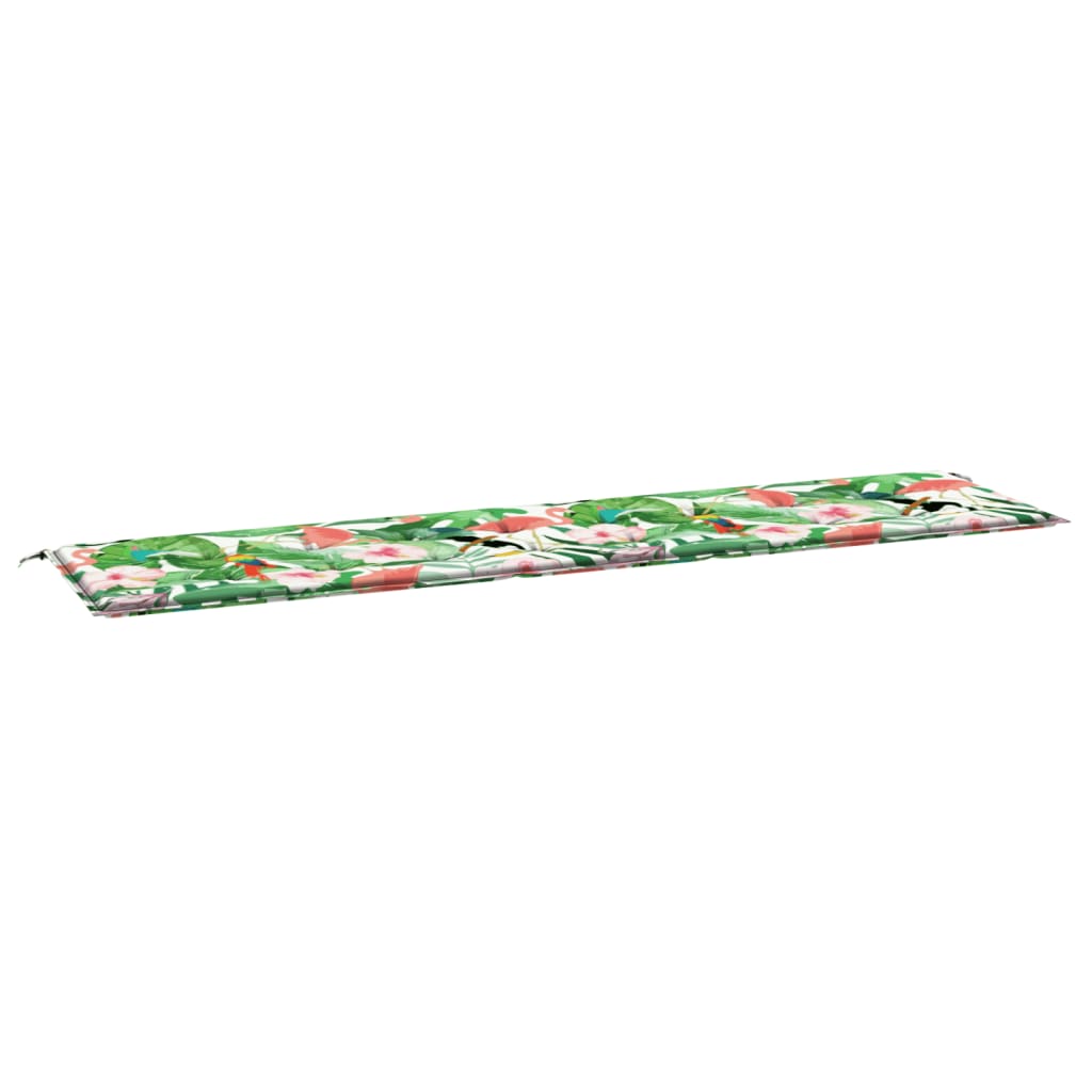 Tuinbankkussen 200x50x3 cm stof meerkleurig 200 x 50 x 3 cm Groen en roze