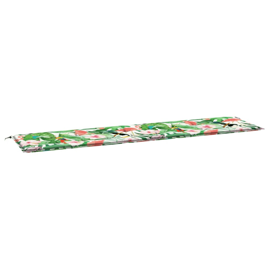 Tuinbankkussen 200x50x3 cm stof meerkleurig 200 x 50 x 3 cm Groen en roze