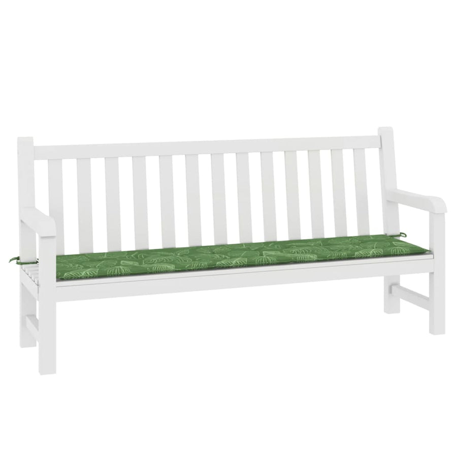 Tuinbankkussen bladpatroon 200x50x3 cm stof 200 x 50 x 3 cm Bladontwerp