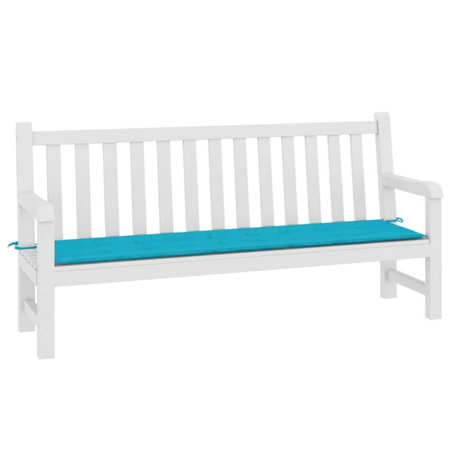 Tuinbankkussen 200x50x3 cm stof turquoise 200 x 50 x 3 cm Turquoise