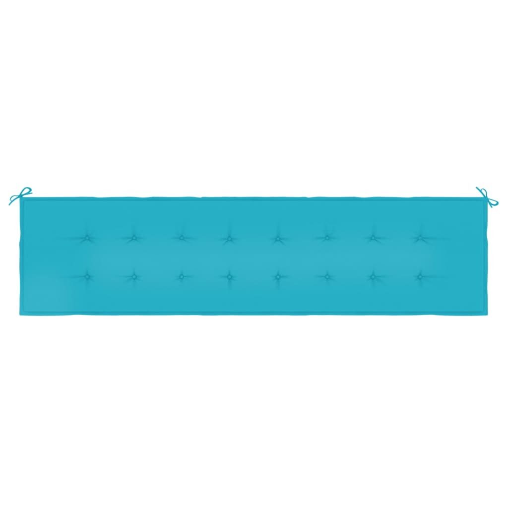 Tuinbankkussen 200x50x3 cm stof turquoise 200 x 50 x 3 cm Turquoise